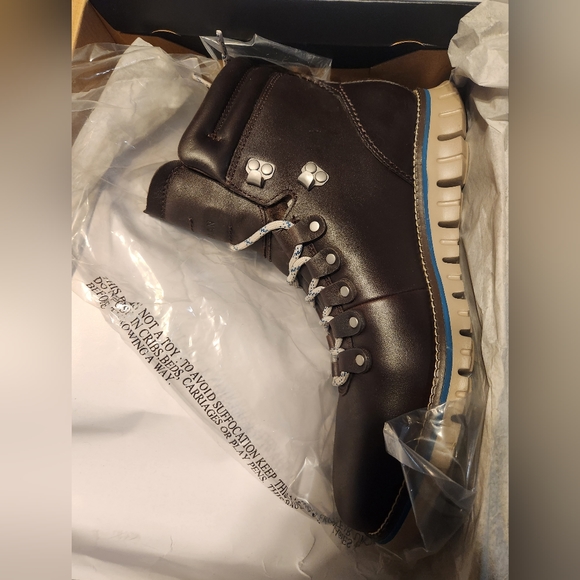 Cole Haan Zerogrand Waterproof Hiker Boots Men’s Size 8M Dark Brown C33960 - Picture 2 of 3